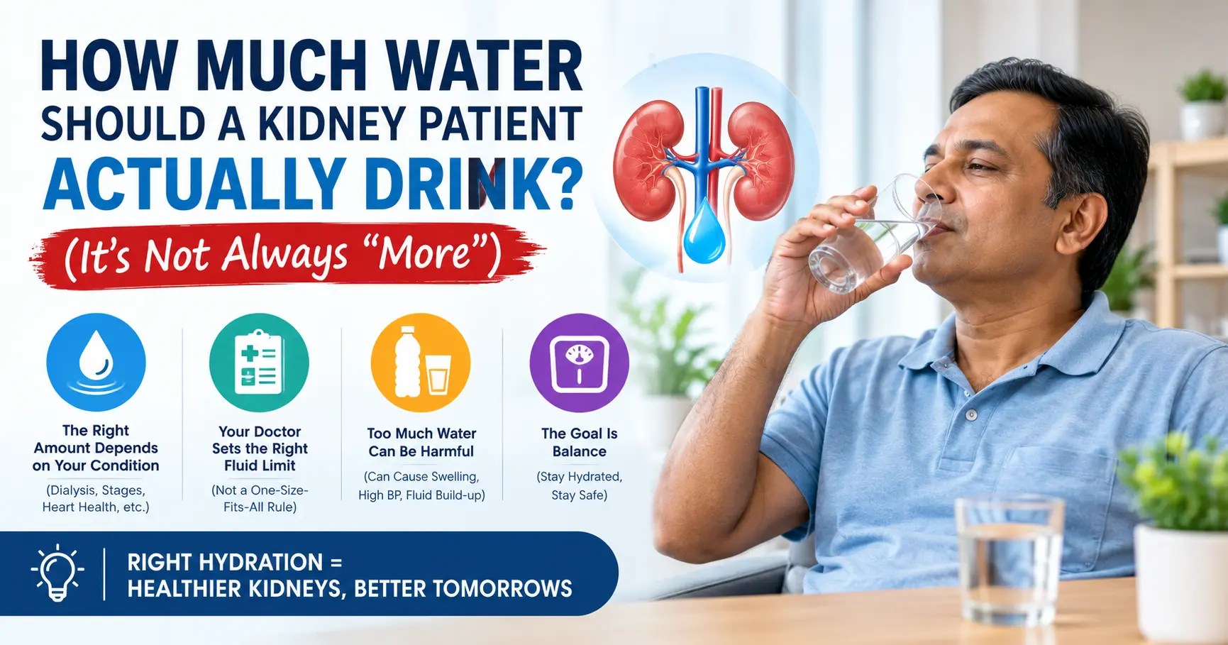 How Much Water Should a Kidney Patient Actually Drink? (It's Not Always "More")